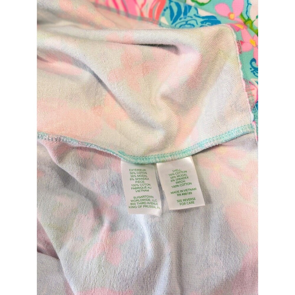 Lilly Pulitzer Dress Blue Cayce Mini Puff Sleeve Floral Luscious Lions Small - Picture 10 of 11